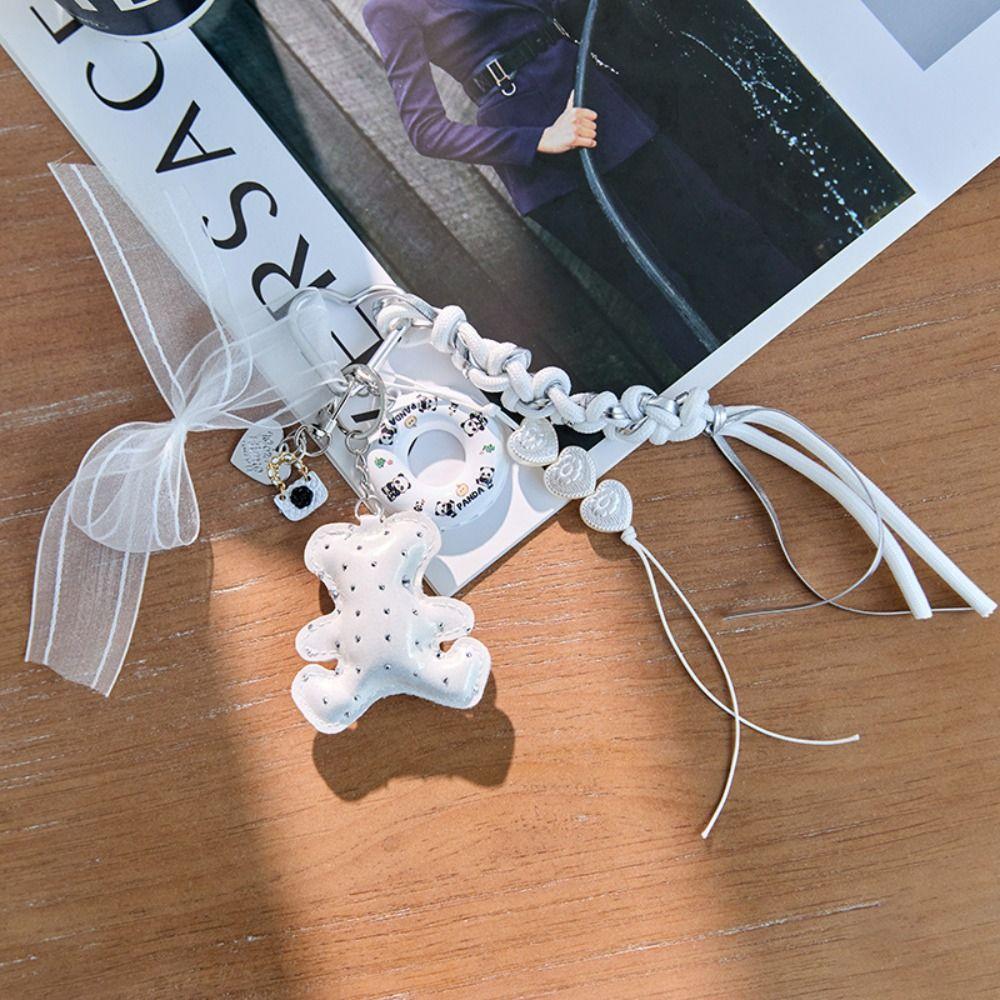 Bag Charm Braided Rope Bag Pendant High-grade Love Tassel Keyring  Female Lady Girl