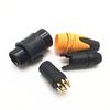 Waterproof XLR 5-Core Balanced Male & Female Plug Socket Amplifier Speaker Cable Connector for Microphone