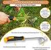 Uprooting Weeding Tool - Hand Held Weeder Puller Tool, Rubber Handle, 4 Teeth Weed Remover for Garden Farm Weeding