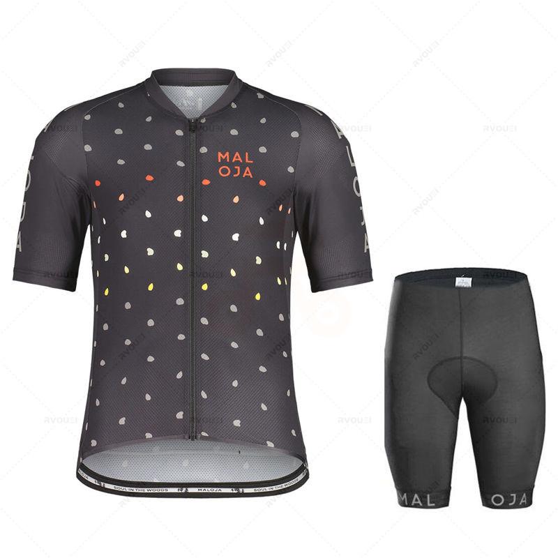 Maloja Cycling Jersey Clothes Set, Bib Shorts, Gel Pad, Mountain Cycling Clothing Suits, Outdoor Bike Wear, Summer