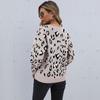 YYFS Women's Fashion Casual Leopard Print Autumn Winter Long Sleeve O-Neck Sweaters