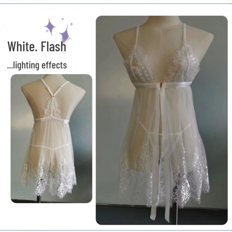 

Кружевной топ-камезоль большого размера - Сексуальное искушение Пижама 8037 One Size: 80-120 jin