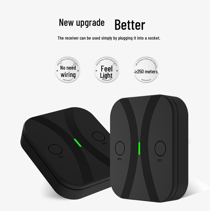 Ultra-Long Range Wireless Doorbell with Mobile Phone Control, High Volume, 300m Range, One-to-Many Functionality for Villas