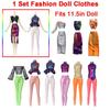 1 Set Colorful Doll Outfit Set Shiny Doll Dress Set Fashion Doll Clothes Set  Doll Styling