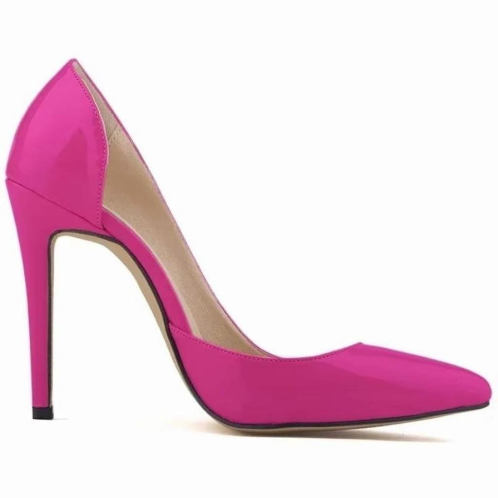 LOSLANDIFEN Two-Piece Women Pumps Pointed Toe Patent Leather Fashion High Heel Shallow  Woman Office Wedding Shoes