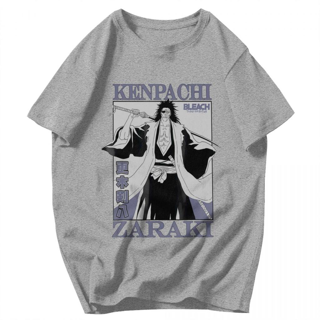 Men T Shirt Zaraki Kenpachi BLEACH Awesome Gifts Y2K Graphic Anime Unisex Clothing T Shirts