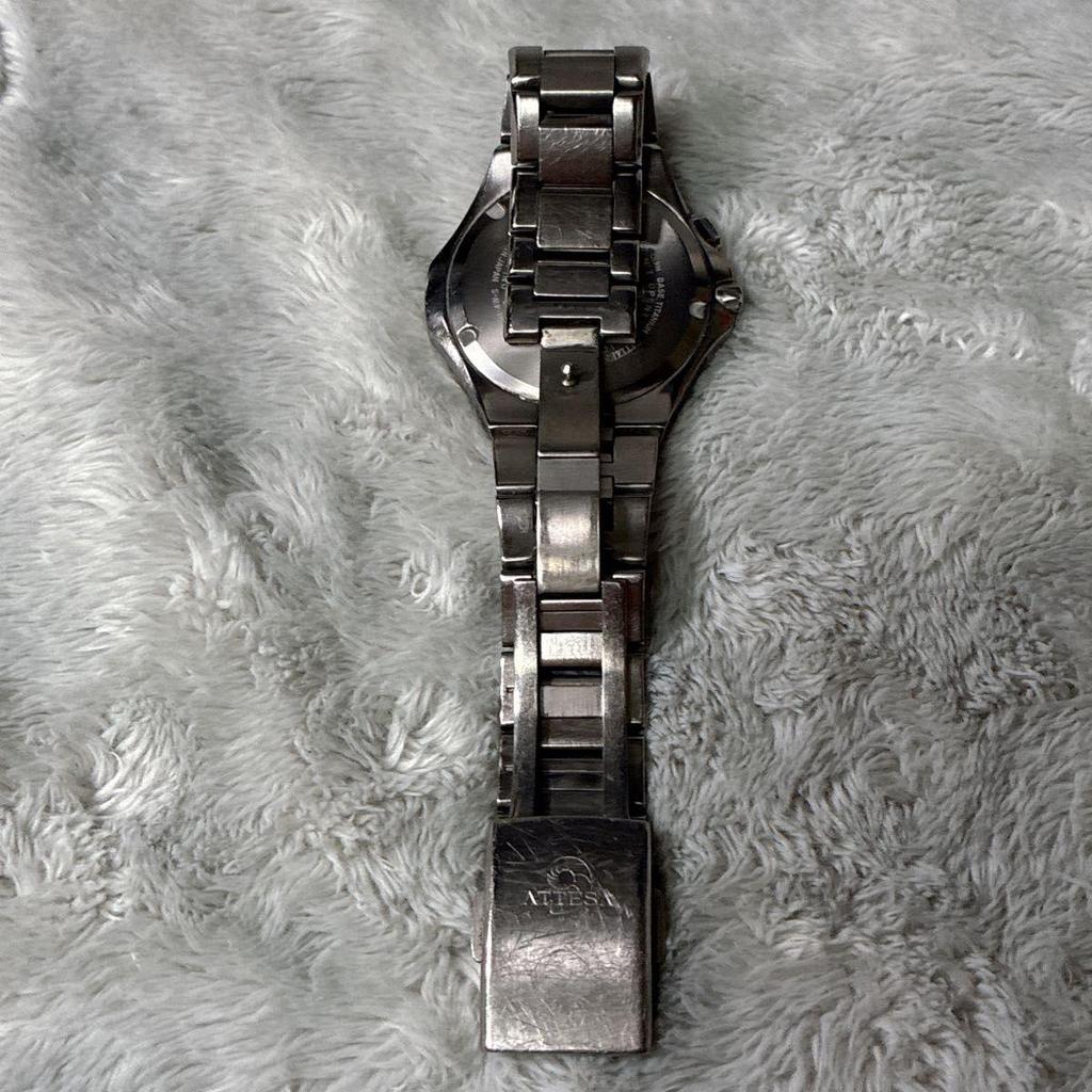 Used CITIZEN Citizen ATTESA H410 Titanium Radio Watch Eco Drive Duratect Waterproof Men's Working Item