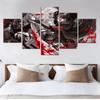 5 Panels Canvas Wall Arts Anime Poster Painting Attack On Titan Levi Ackerman Picture Print Home Decor Living Room Wallpaper