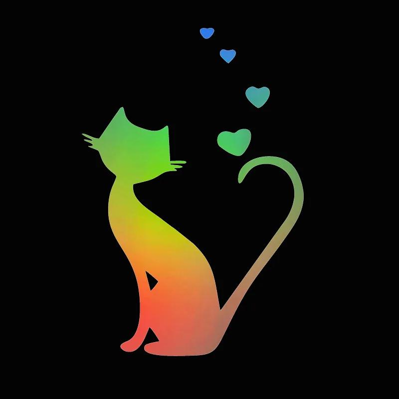 

Cute Kitty Cats Car Sticker Auto Body Bumper Windows Motorcycle Laptop Walls Vinyl Film Funny Decal Car Tuning Accessories Colorful Laser