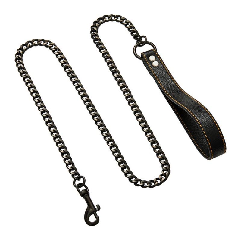 11mm Stainless Steel Dog Leash Heavy Duty Anti-Pull Chain Medium Large Dogs Golden Retriever Outdoor Walking