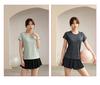 Women's Plus Size Quick-Dry Slimming Yoga Top - Loose Fit, Sweat-Wicking Fitness Tee