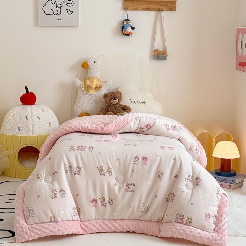 Class A Children's Cotton Double-Layer Gauze Quilt - All Seasons Soybean Core