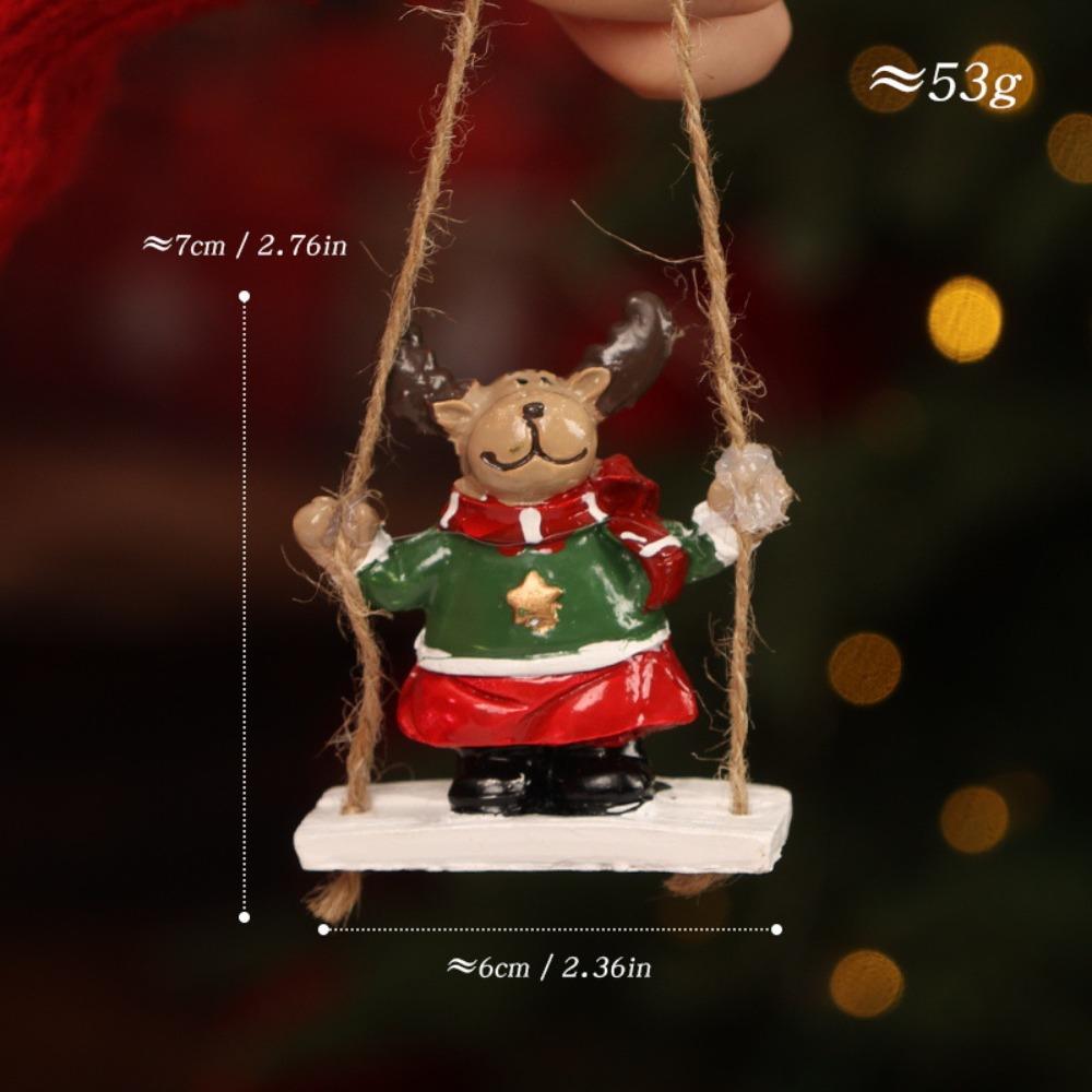 Nordic Style Xmas Tree Pendant Santa Clasu Christmas Ornament Christmas Hanging Decoration  Party