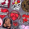 Herz Herzschlag Stickerei Aufnäher Aufbügel-Aufnäher Für Kleidung Liebe Kuss Bestickte Aufnäher Für Kleidung Hip Hop Aufnäher Aufkleber