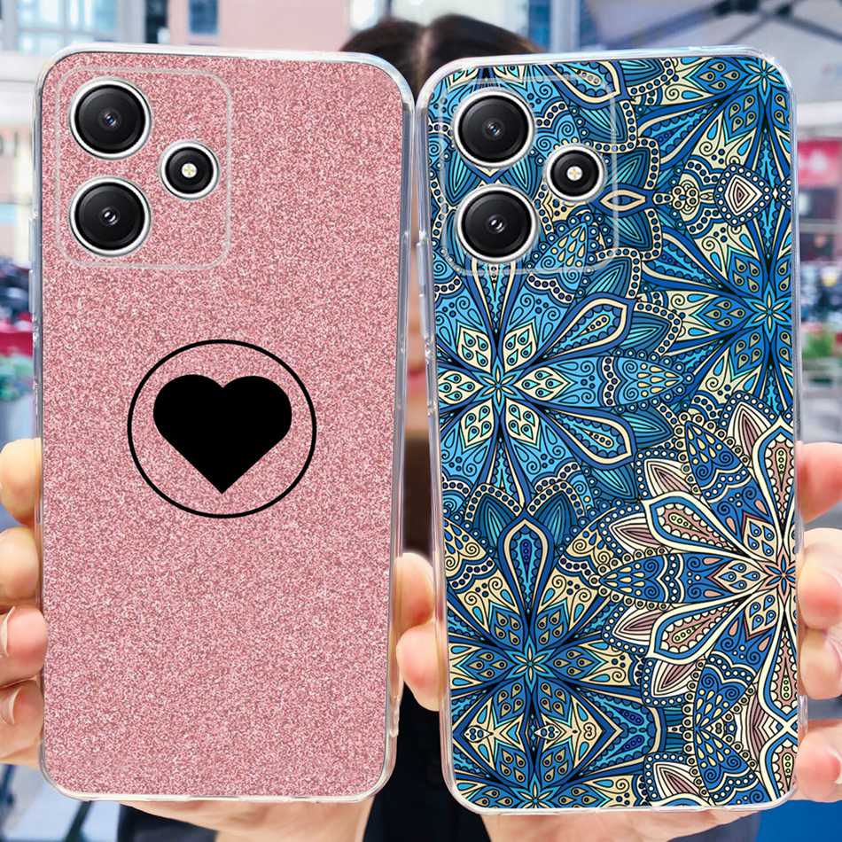 For Xiaomi Redmi 12 5G 2023 Case Redmi 12 5G Elegant Pattern Soft Silicone TPU Phone Back Cover For Redmi 12 5G Global