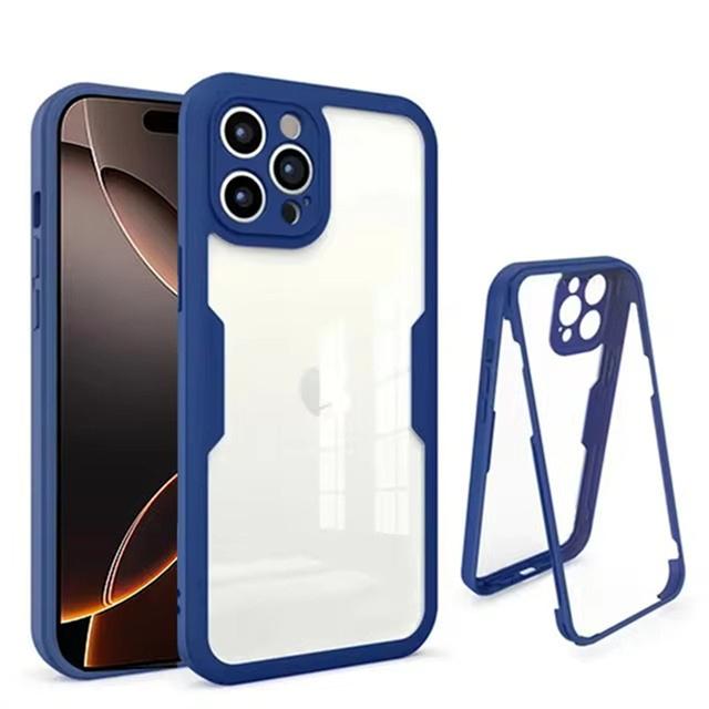 360 Fullt Dekkende Deksel For iPhone 16 15 14 13 12 11 Pro Max Funda For iPhone XS Max XR 15 16 Plus Skjermbeskyttelse Telefondeksel