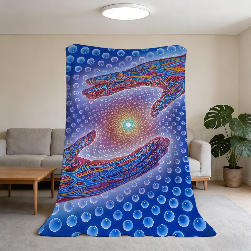 Blanket Super Alex Grey Warm Comfortable Plush Throw Blanket Child Home Psychedelic Sofa Bedroom Trippy Gift