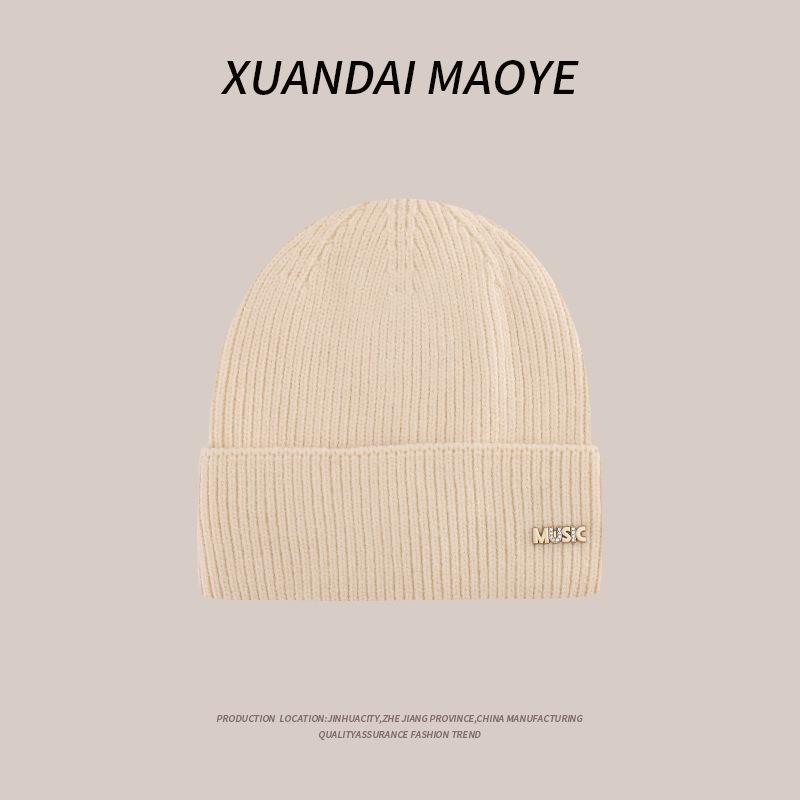 New Winter Knitted Hat Outdoor Warm Versatile Casual Wool Hat Fashionable Casual Hat Women Korean Version
