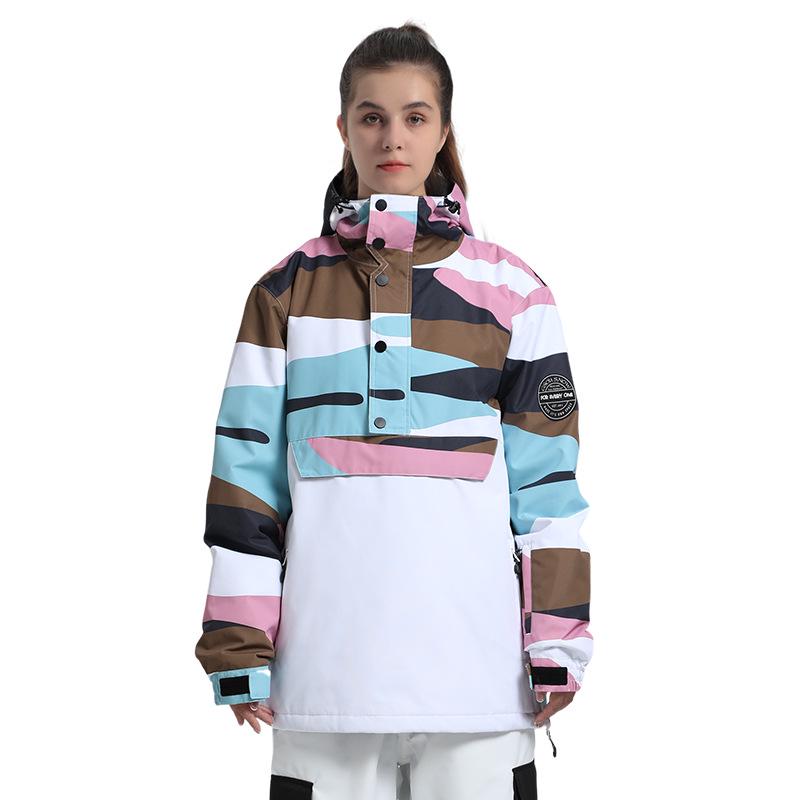 New Winter Ski Jacket with Cotton Padding for Men & Women - Warm, Windproof, Suitable for Single/Double Board Outdoor Sports