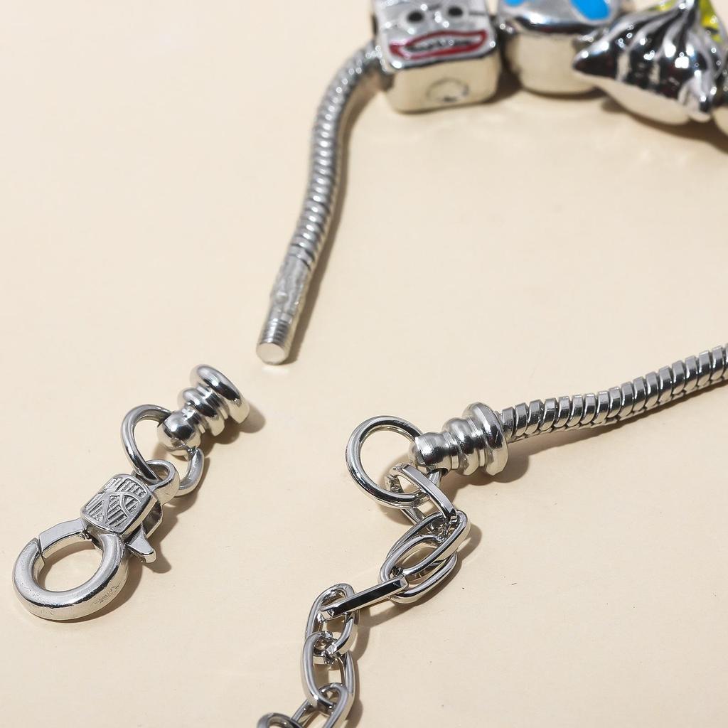 Pulseira Abóbora Pesadelo Antes do Natal com Berloques Jack & Sally