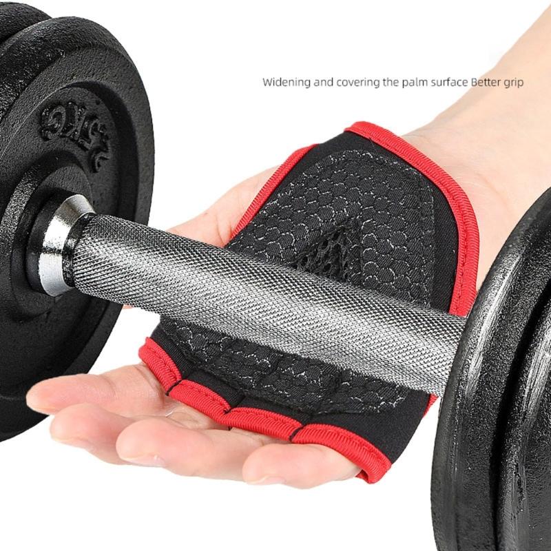 Gym Gloves Weight Lifting Gloves, Dumbbells Grip Pad Antislip Four Finger Design Workout Gloves Weight Training Gloves