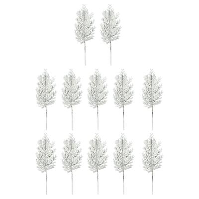 12pack/lot Pine Branches Festive Decor And ABS Winter Branches Christmas Cedar Pine DIY Christmas Tree Branches