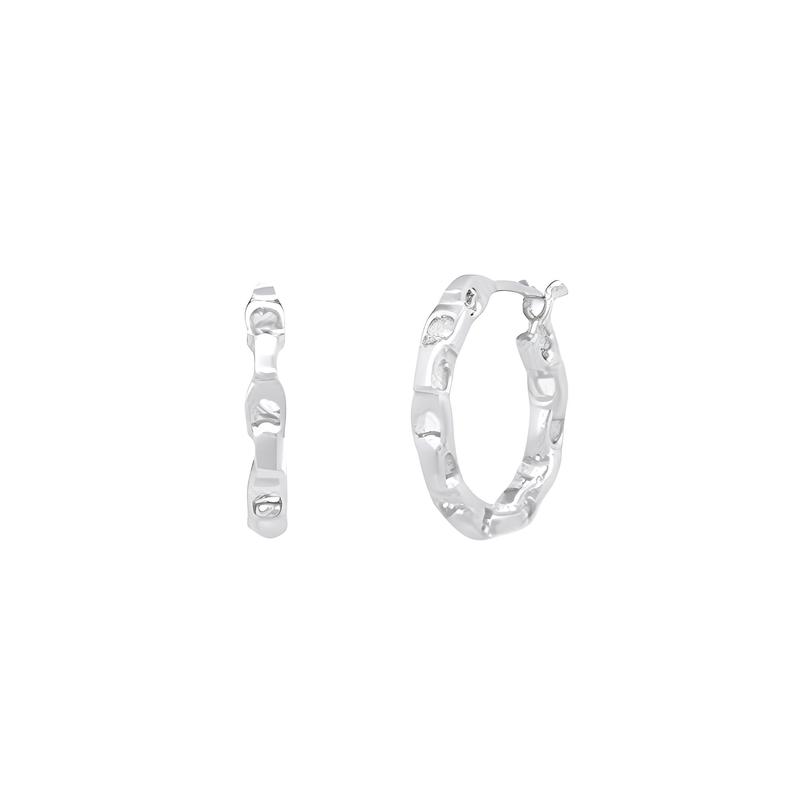 COACH Classic Logo Fashion Simple Earrings Women s Silver