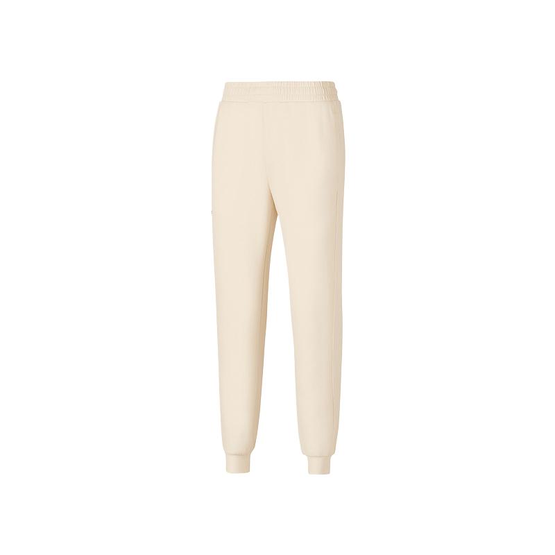 Skechers Basic Sports Series Comfortable Breathable Soft Fitting Knitted Sports Pants Women bottoms Pearl-White P424W079-02EP L