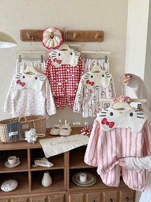 88277 Girls' Velvet Pajama Set - New 2025 Autumn/Winter Home Wear for Kids