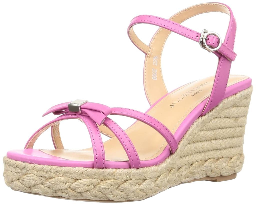 Stuart Sandals Ribbon Motif Jute Sandals 6502 P Cm E [Jill Shoe] Women's 23.0