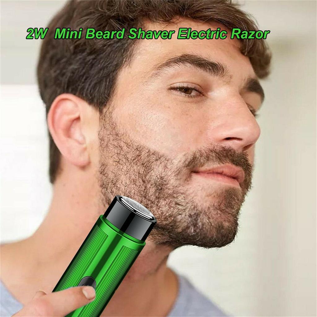 2W  Mini Beard S-haver Electric R-azor Detachable Washable H-ead Design USB Powered Operated
