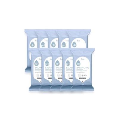 200 Blatt leicht saure Hyaluron-Reinigungstücher, 20 Blatt x 10 Packungen. Erfrischende und feuchte Tiefenreinigung.