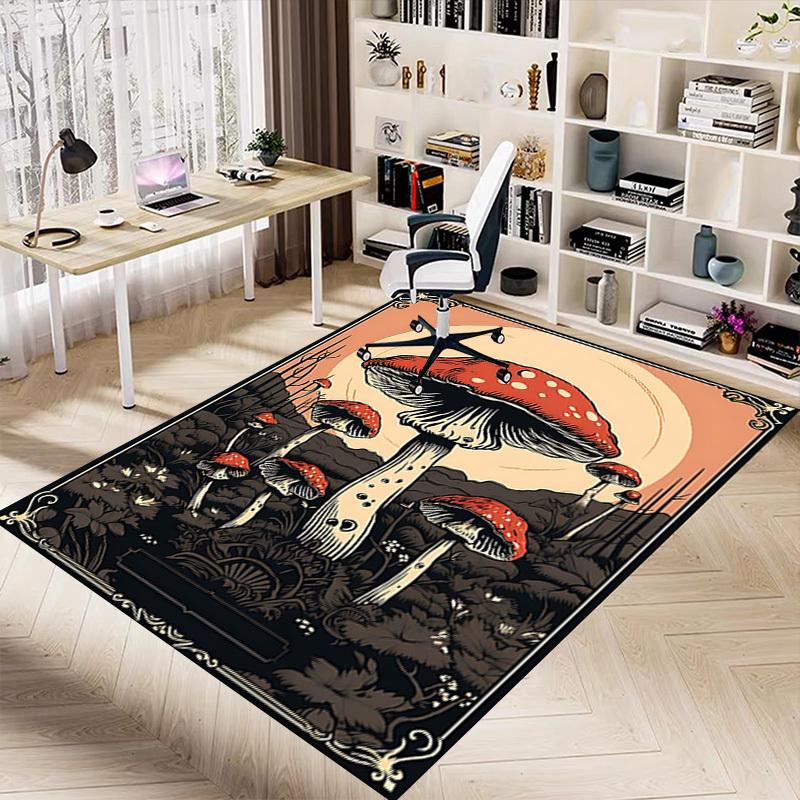 1PC Mushroom Forest Carpet Office Rug Mat Home Decor Area Carpet Festival Gift Office desk chair carpet Longlasting Material