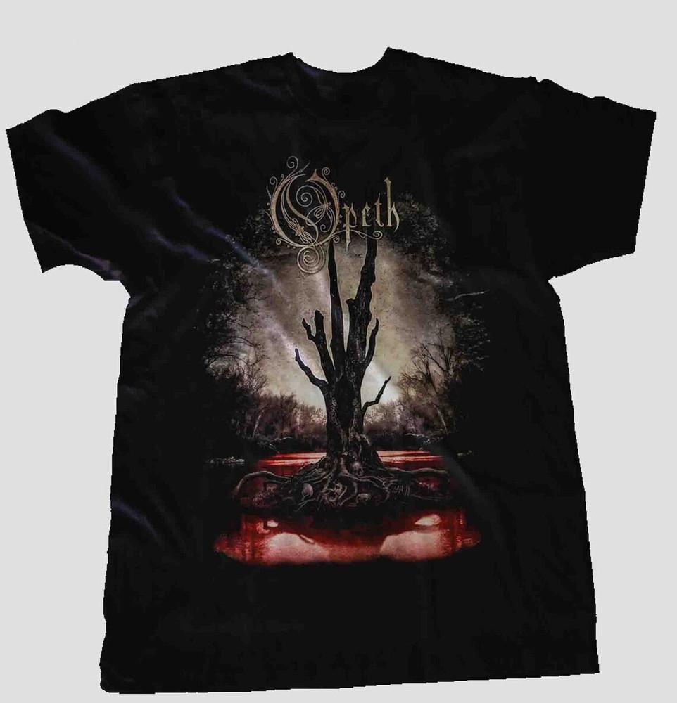 Vtg Opeth Zespół Blackwater Park Bawełniana Czarna Pełny Rozmiar Unisex Koszulka Unisex T-shirt