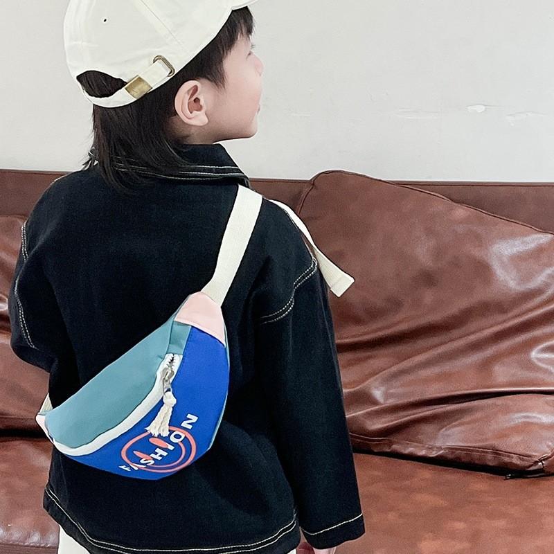 Stylish Children's Canvas Crossbody Bag For Boys With Durable Anti-theft Features