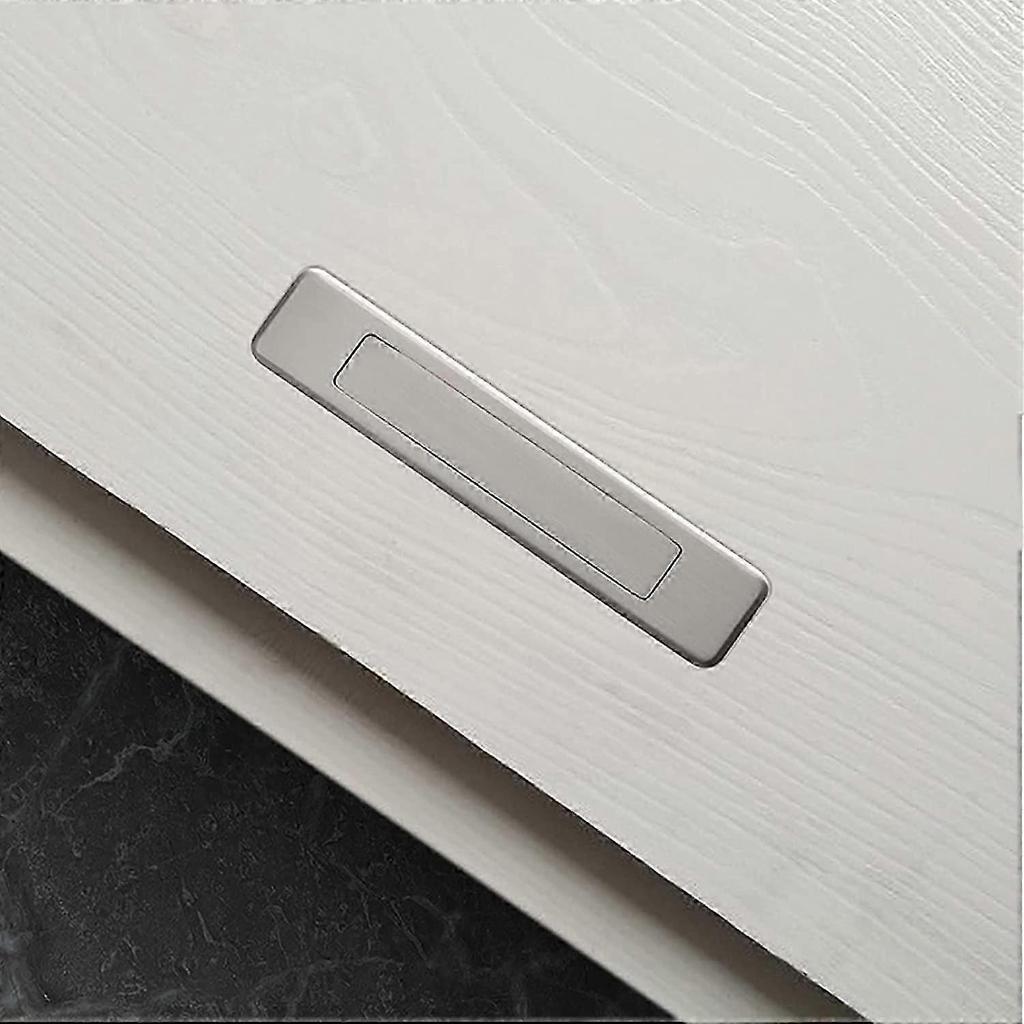 Tatami Recessed Door Handle Convenient Zinc Alloy Hidden Handles Concealed Recessed Floor Knob for Drawer Cabinet Floor Cabinet (Brushed)