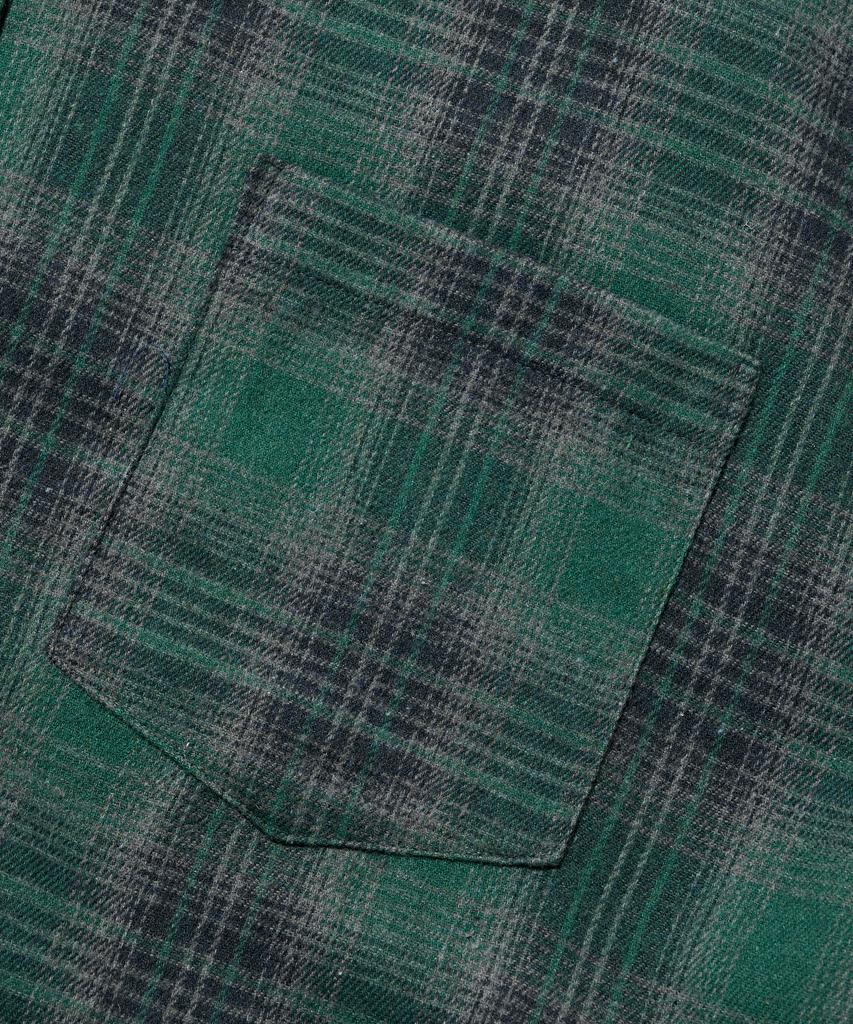 OTHERFITS Pocket Semi-Over Check Shirt (Green)