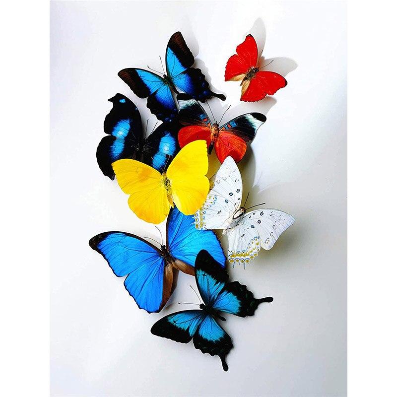 Noua pictură cu diamant 5D bricolaj, fluture, broderie cu diamante, punct de cruce cu animale, foraj rotund complet, meșteșuguri, artă, decor cadou