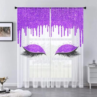 Moderne Ösenvorhänge für Wohnzimmer Transparenter Tüll Voile Vorhang Vorhänge Fenster Voile für das Schlafzimmer Zubehör Deko
