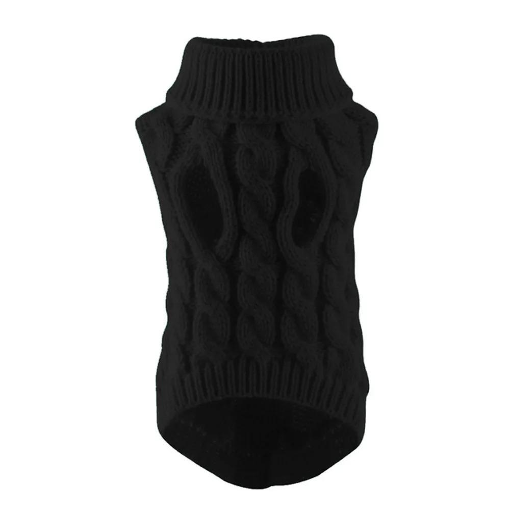 Winter Warm Dog Sweater Turtleneck, Easy Wear Open Front Pet Pullover for Small Medium Dogs, Soft Machine Washable Knit Coat