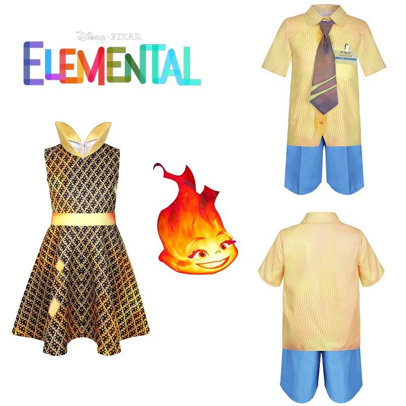 Party Dress For Halloween Cosplay Crazy Elemental City Cosplay Ember Fire And Wade Water Gown
