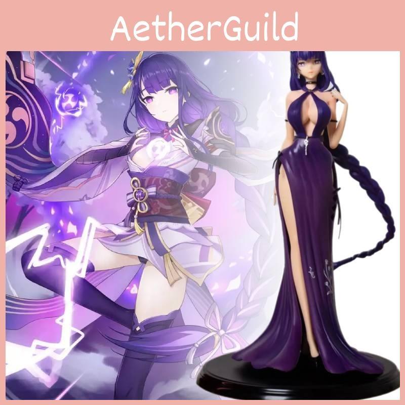 Raiden Genshin Impact Shogun Figurine Dress Game Cartoon Model Toys Fans Gifts