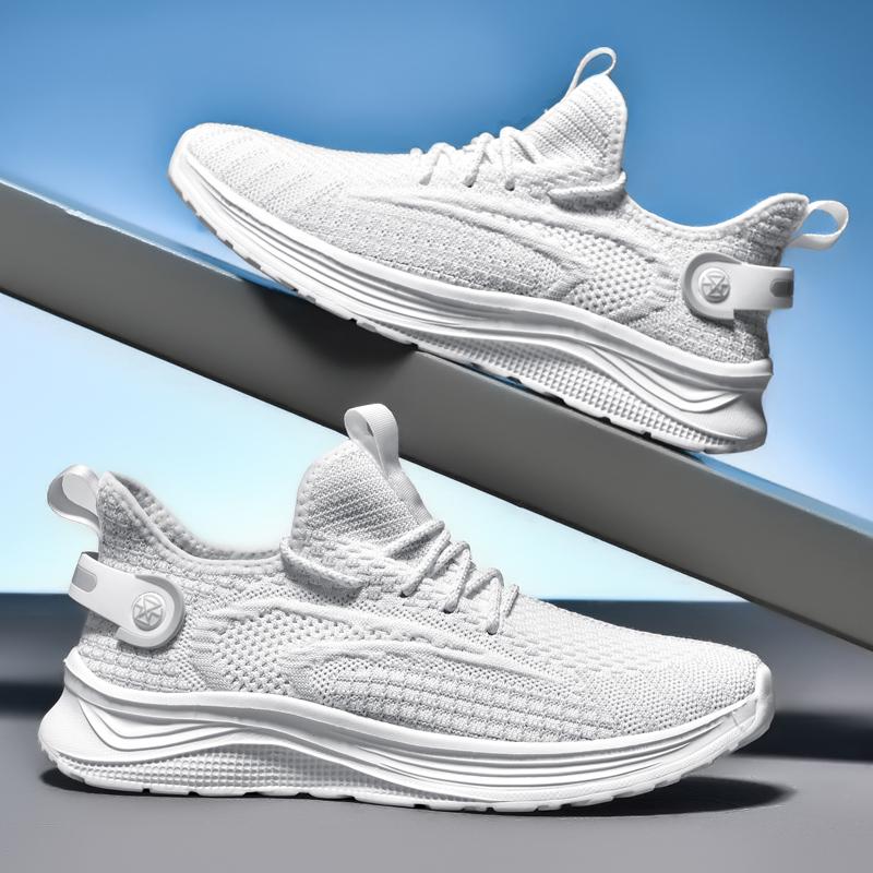 Fashion Flat Shoes 2025 New Spring and Autumn Breathable Casual Men Thick Soled Casual Running Mesh Sports Vulcanized Walking Tennis Sho