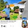 Solar-powered Surveillance Camera, Outdoor Waterproof, Wide-angle 10x Zoom, WIFI/4G Automatic Tracking Security Camera