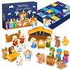 NEW Nativity Calendar Advent 2025 Advent Nativity Toys Jesus Scene Christmas Calendar For Kids Bedroom Living Room Classroom