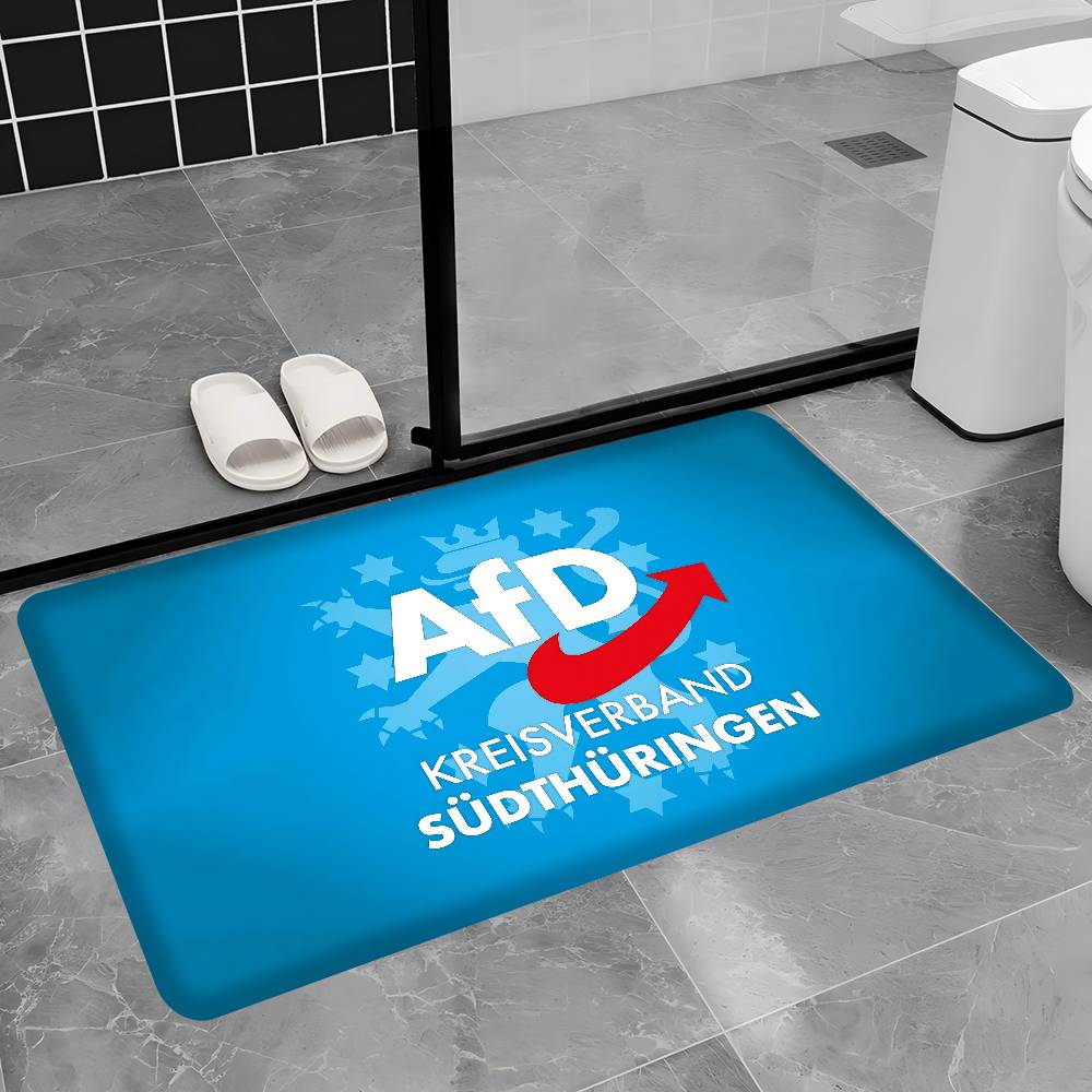 Political AfD Logo Room Mats Anti-slip Absorb Water Long Strip Cushion Bedroon Mat Household Carpets
