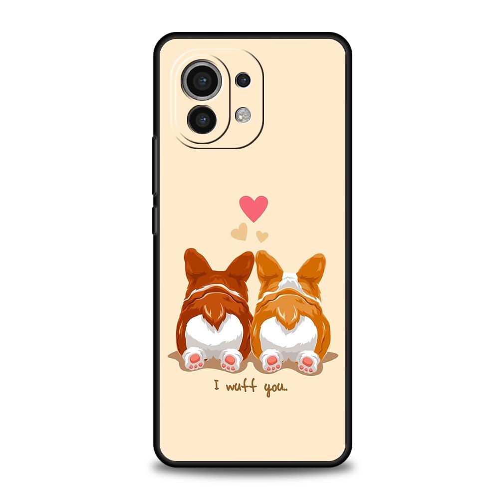 

Cute Corgi Dog Phone Case Cover for Xiaomi Mi 17 15 14 13 12 11 Ultra 15T 14T 13T 12T 11T Pro Lite 5G Soft TPU Shell Fundas Bags Xiaomi 12T