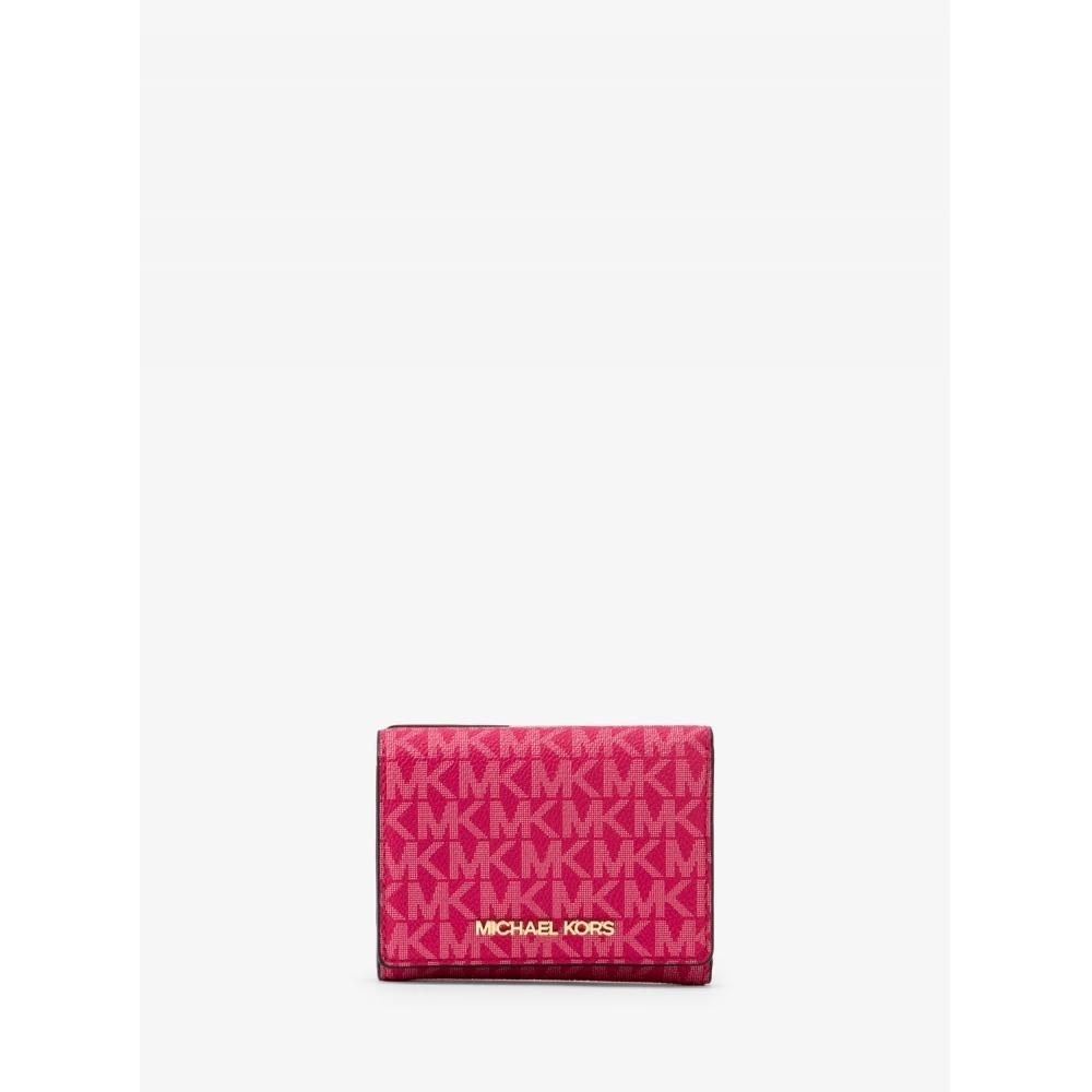 

Компактный кошелек MICHAEL KORS JET SET TRAVEL среднего размера MK Signature 35R4GTVE2V1654 Электрический розовый