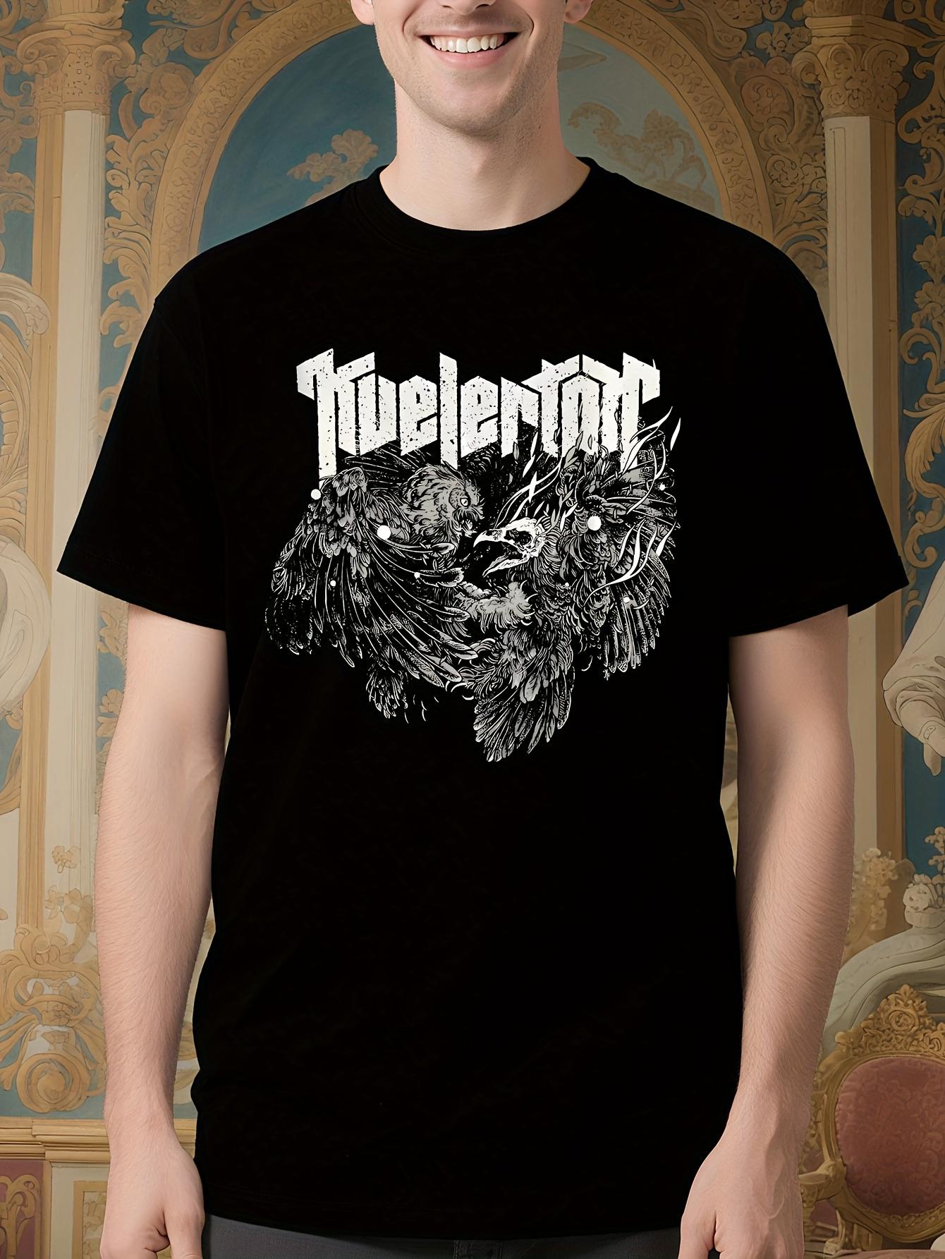 Heavy Metal Band Graphic Tee - Kvelertak Owl Fight Shirt ... S