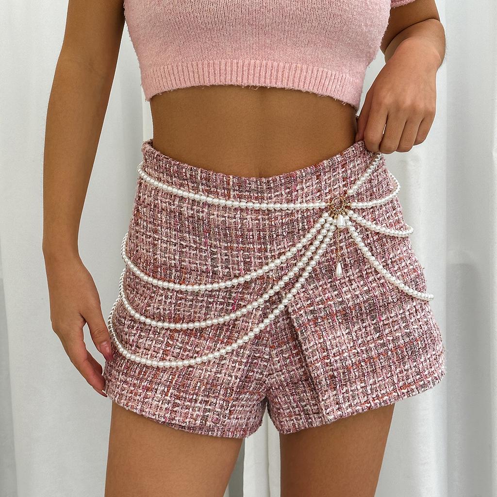 Ingemark Luxury Imitation Pearl Waist Belly Belt Chain for Women Summer Bikinis 2026 Hip Hop Jeans Dress Waistband Body Jewelry